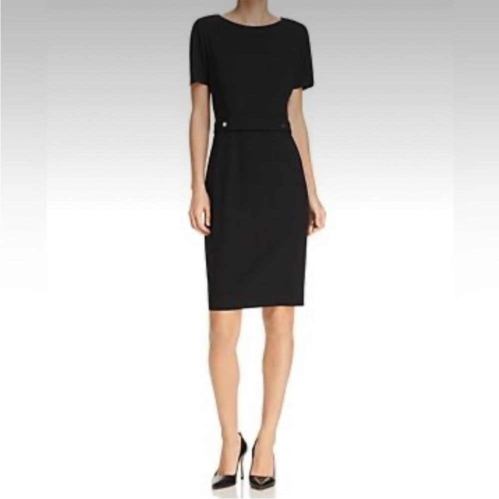 Hugo Boss black Desulea belted midi dress